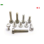 BEZBARWNE ALUMINIOWE ŚRUBY DIN 912 M2